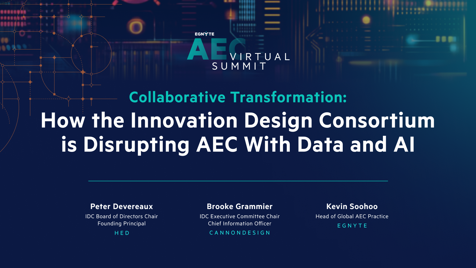 Fig.1) The Innovation Design Consortium on disrupting AEC with data and AI.
