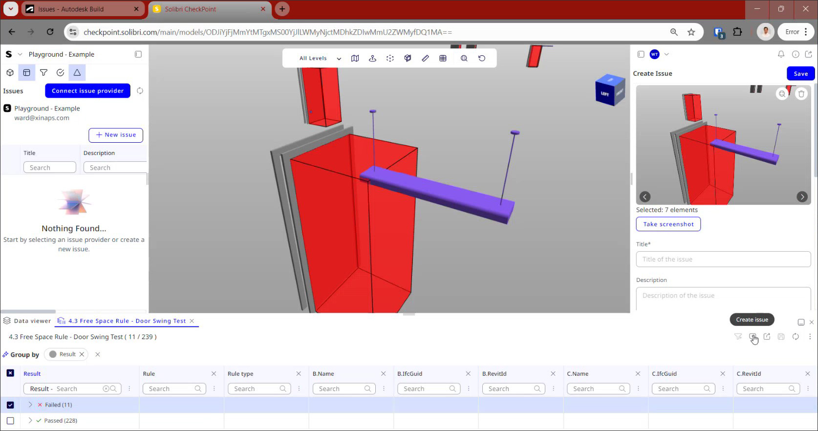 Figure 5. Create an issue from the model view &ndash; capture context and assign it for follow up.
