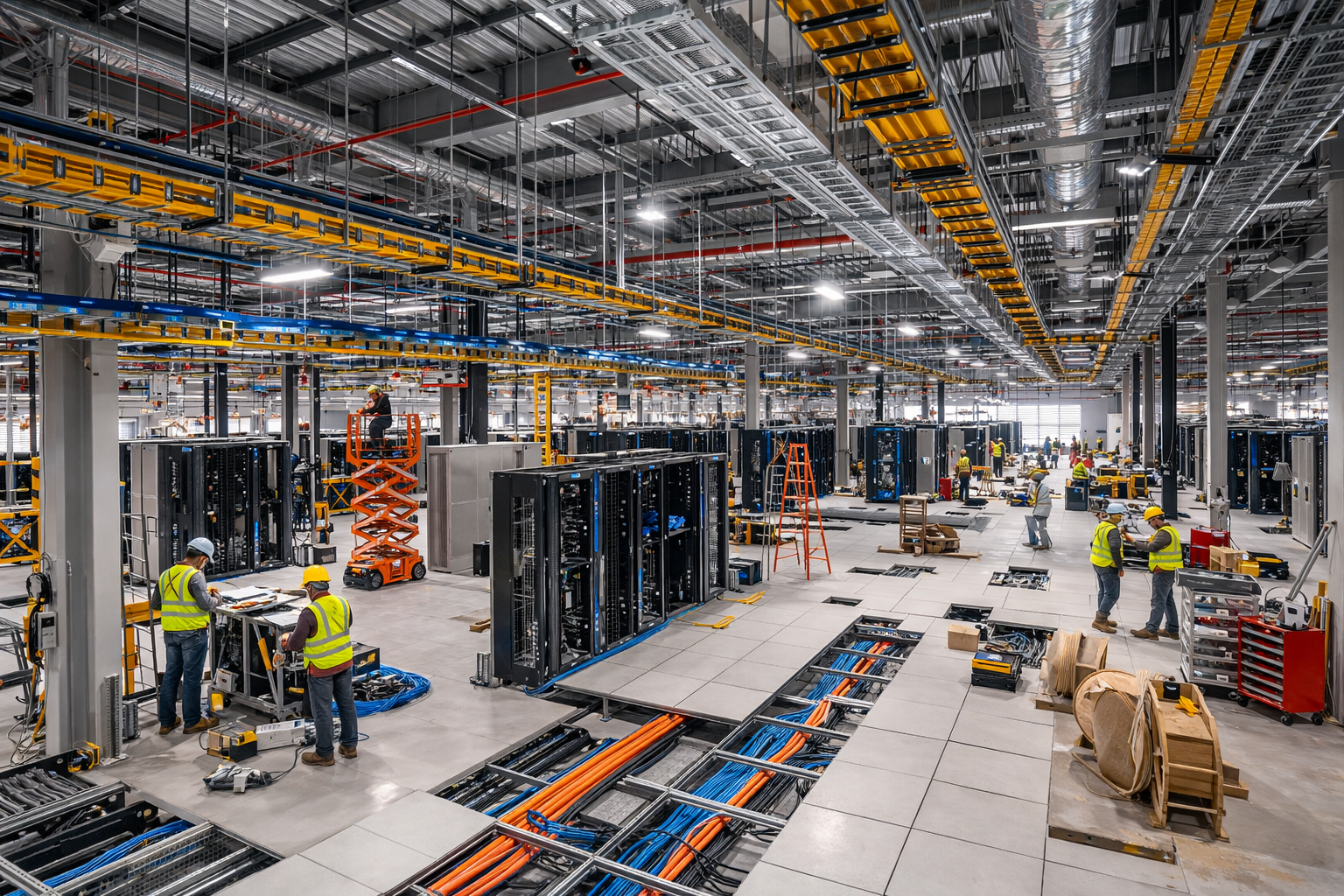 Fig 2. Data center construction in progress