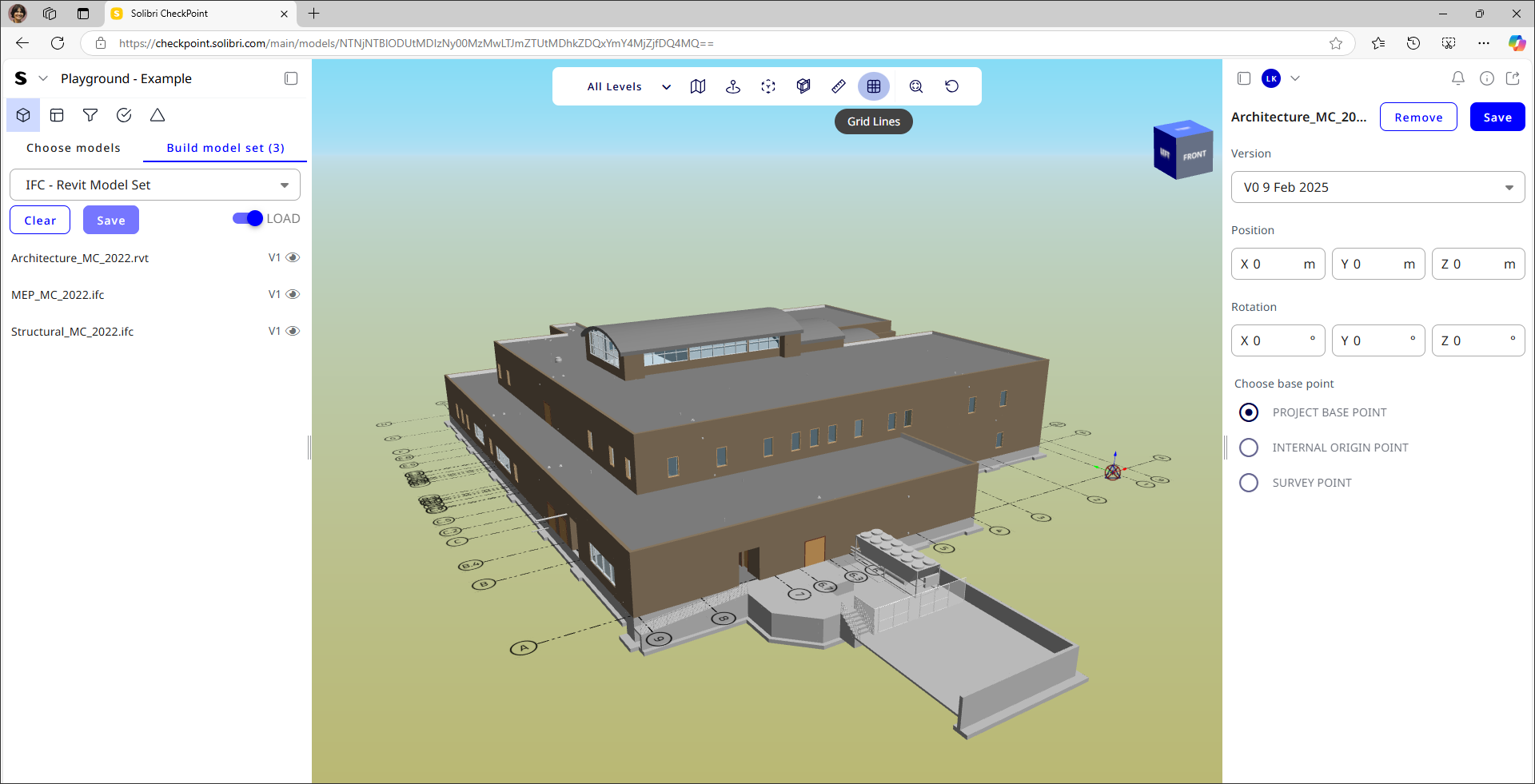 Figure 3. Review and navigate a BIM model in the browser &ndash; no local install needed.